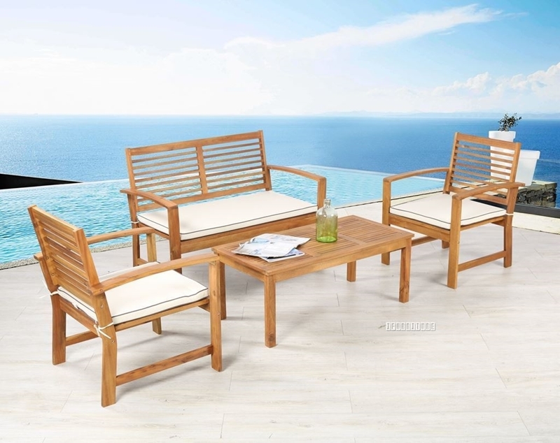 Picture of WATFORD 4PC OUTDOOR SOFA SET *SOLID ACACIA