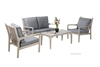 Picture of SORRENTO 4PC OUTDOOR/INDOOR SOFA SET *SOLID ACACIA