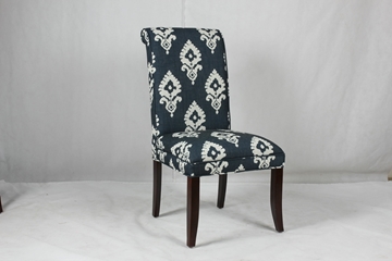 Picture of Angela Linen Upholstered Dining Chair*Navy Ikat