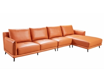 Picture of CATANIA CORNER SOFA WITH CHAISE *GENUINE LEATHER