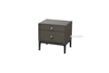 Picture of LOFT 2DRW LEATHER BEDSIDE TABLE