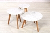 Picture of COPENHAGEN D40 ROUND MARBLE SIDE TABLE *SOLID OAK