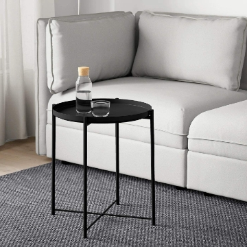 Picture of SASAKI Side Table with Removable Tray (Black)