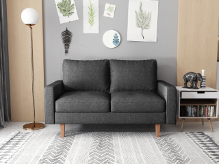Picture of MAC Fabric 3+2 Sofa Range (Dark Gray) - 2 Seaters (Loveseat)