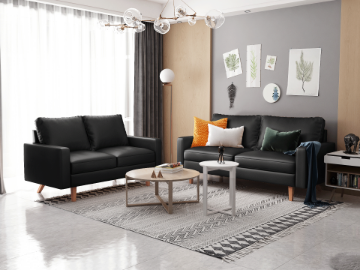 Picture of MAC Leather 3+2 Sofa Range (Black)