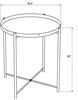 Picture of Sasaki  End Table with Removable Tray (White)