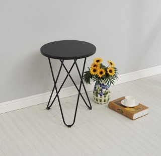 Picture of LILO Side Table * 4 Colors Available - Black top + Chrome base