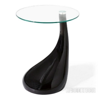 Picture of JUPITER Fiber Glass Side Table in Black  and White Color - Black