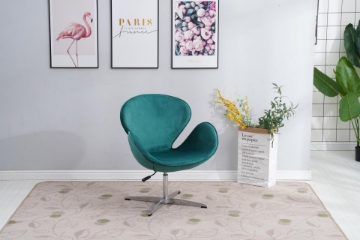 Picture of BOCANA Swivel Adjustable Height Velvet Lounge Chair (Green)