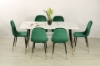 Picture of BIJOK 63" 7PC Dining Set (White Marble Finishing)