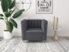 Picture of MISHTI Velvet Sofa Range (Gray) - Loveseat + Sofa Set