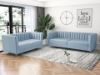 Picture of MISHTI Velvet Sofa Range (Light Blue) - 1 Seater (Armchair)