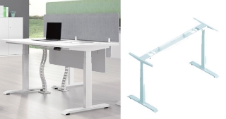 Picture of UP1 Straight Adjustable Desk Frame - Height Range 695mm-1185mm (White)