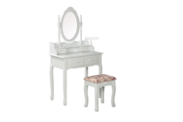 Picture of WATKINS DRESSING TABLE & STOOL * WHITE