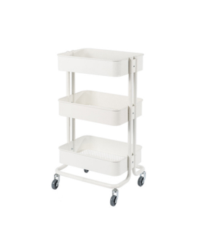 Picture of NICK 3-Tier Rolling Cart  in 2 Colors - White