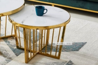 Picture of MONTROSE Marble Top Coffee/Side Table (Gold) - 24" (Small)