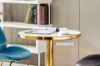 Picture of SYNE Marble Top D31.5" Round Dining Table (Gold)