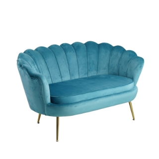 Picture of EVELYN Curved Flared (Loveseat) - Light Blue