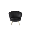 Picture of EVELYN Curved Flared Armchair - Black