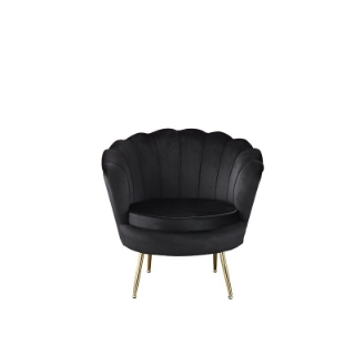 Picture of EVELYN Curved Flared Armchair - Black