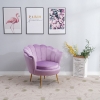 Picture of EVELYN Curved Flared Armchair - Violet