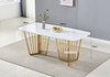 Picture of MARBELLO 180 MARBLE TOP STAINLESS STEEL DINING TABLE
