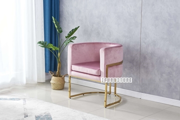 Picture of Seral lounge chair* PINK velvet