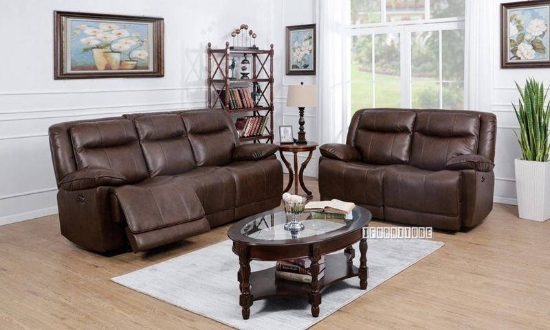 Picture of KANSAS Electric Power Reclining 1+2+3 Sofa Range *Leather Gel - 3 + 2 +1 Combo