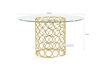 Picture of MARCANO GLASS TOP DINING TABLE *GOLD STAINLESS STEEL FRAME