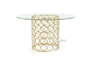 Picture of MARCANO GREY VELVET DINING CHAIR *GOLD STAINLESS STEEL FRAME