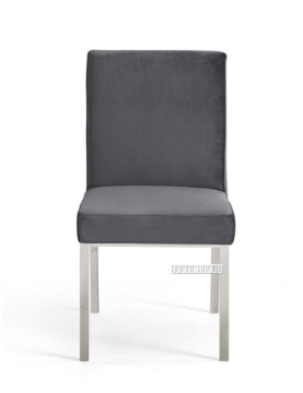 Picture of MARCANO GREY VELVET DINING CHAIR *SILVER STAINLESS STEEL FRAME
