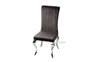 Picture of AITKEN Stainless Frame  Velvet Dining Chair (2 Colors) - Dark Grey
