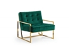 Picture of Lantel GOLD STAINLESS LOUNGE CHAIR *GREEN VELVET