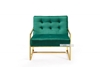Picture of Lantel GOLD STAINLESS LOUNGE CHAIR *GREEN VELVET