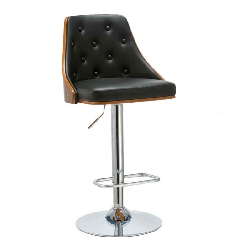 Picture of ELLA BAR STOOL *BLACK LEATHER