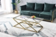Picture of DIAMOND 120 Glass Top Coffee Table (Golden Stainless Steel Frame)