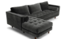 Picture of FAVERSHAM Velvet Sectional Sofa (Gray)