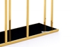 Picture of TANGO GLASS TOP GOLD STAINLESS FRAME CONSOLE TABLE *BLACK