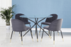 Picture of KORA 110 GLASS TOP 5PC DINING SET