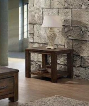 Picture of VENTURA Solid Wood End Table (Rustic Brown)