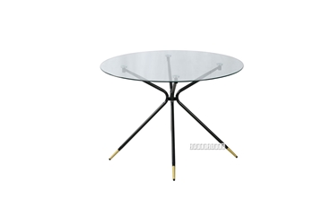 Picture of KORA 100 GLASS TOP DINING TABLE *BLACK AND GOLD