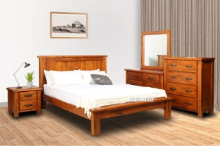 Picture of RIVERWOOD 5PC Rustic Pine Bedroom Combo  King Size - King