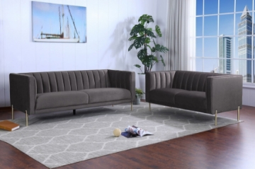 Picture of FALCON Velvet Sofa Range (Gray)