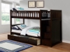 Picture of JENAFIR Single-Single Bunk Bed (Espresso) - Bed Frame Only