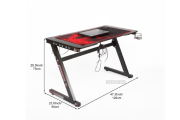 Picture of ANAKIN Gaming Desk with LED (Black)