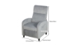 Picture of HOWE Push Back Reclining Velvet Chair (Dark Gray)