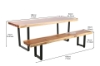 Picture of TASMAN Solid NZ Pine 3PC Dining Set (Live Edge) - 87" Dining Table + (2x) 87" Bench