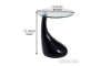 Picture of JUPITER Fiber Glass Side Table in Black  and White Color