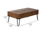 Picture of LIBRARY 4 DRW RECTANGLE WOOD COFFEE TABLE *brown RUSTIC
