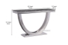 Picture of NUCCIO 140 Marble Top Stainless Steel Console Table (Dark Gray)
